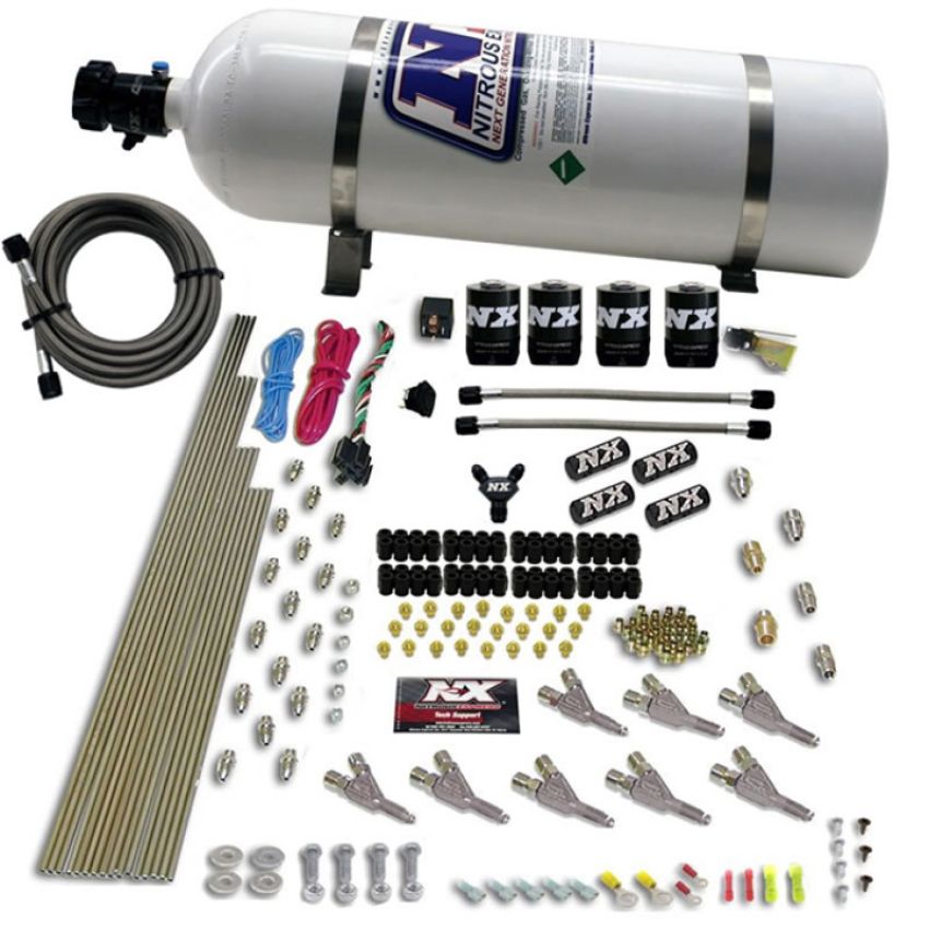 Nitrous Express 80016-15 VORTECH NOZZLE SYSTEM WITH 15LB BOTTLE