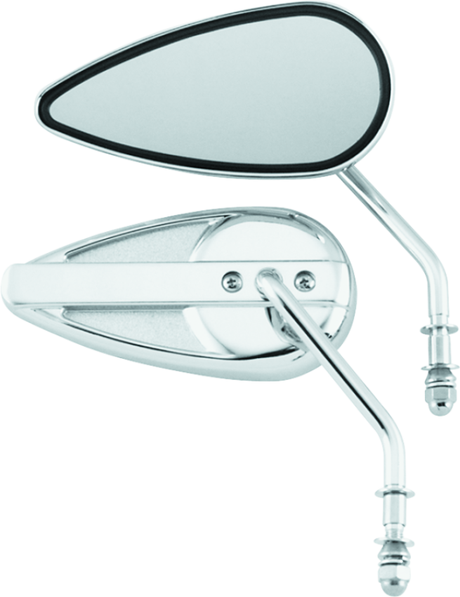 Bikers Choice 489828 65-Up Chrome Teardrop Mirror Universal Custom Pr