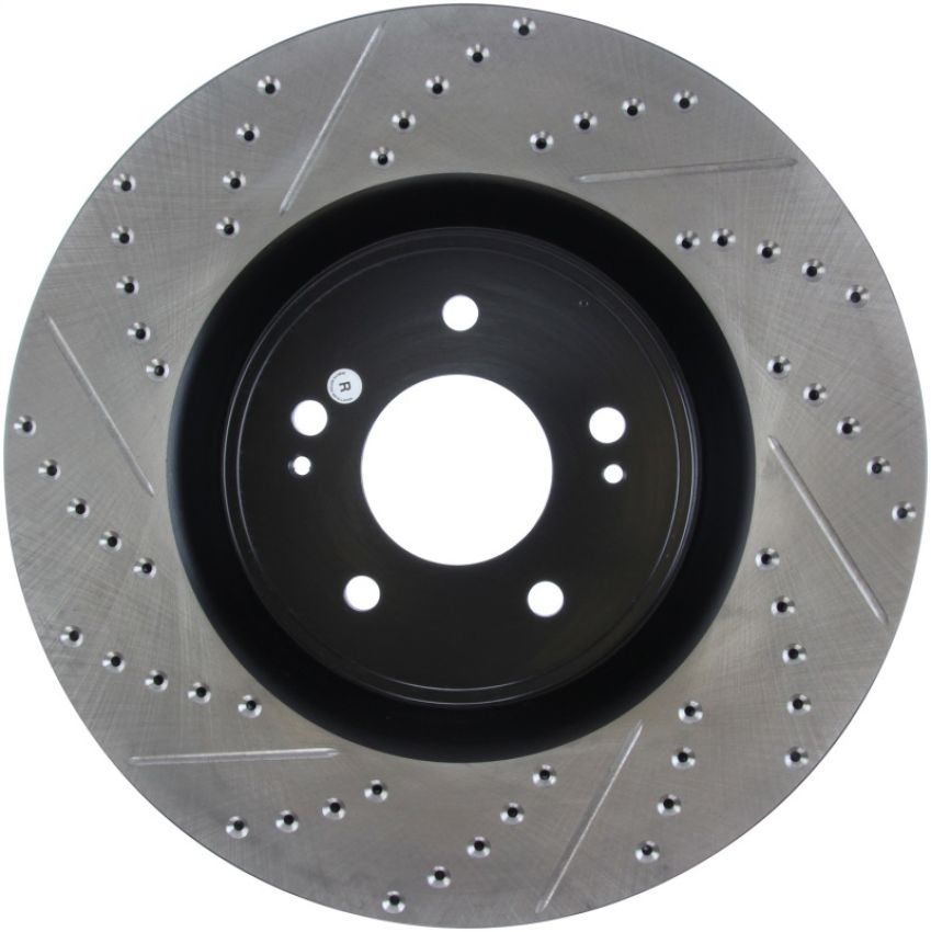 Stoptech 127.46076R Slotted & Drilled Sport Brake Rotor