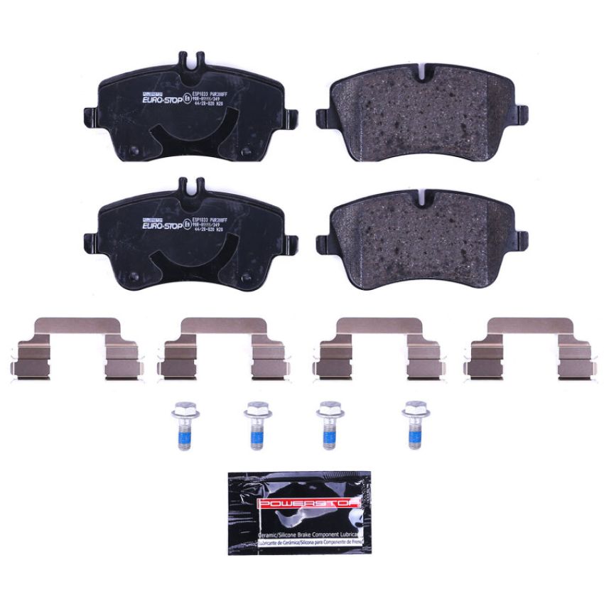 PowerStop ESP1833 EuroStop ECE-R90 Certified Brake Pad Set