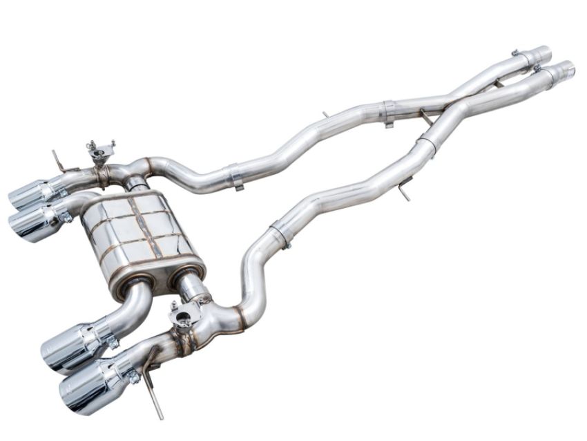 AWE Tuning 3025-43480 AWE SwitchPath Catback Exhaust for BMW G8X M3/M4 - Chrome Silver Tips