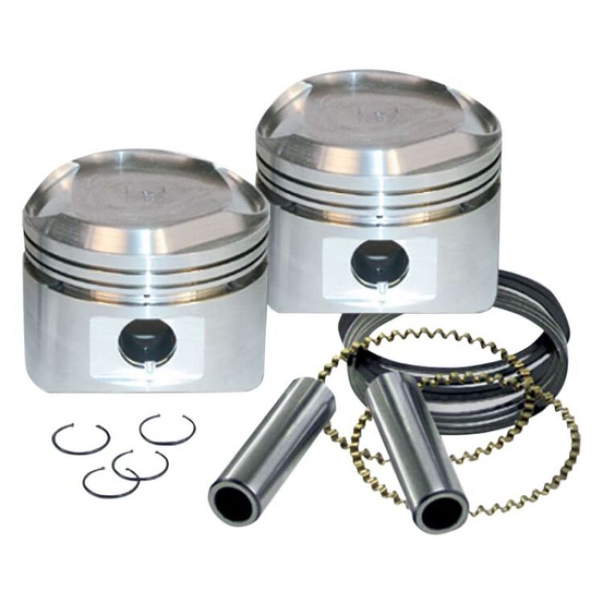 S&S Cycle 920-0115 2007+ BT 4in Piston Set - .010in