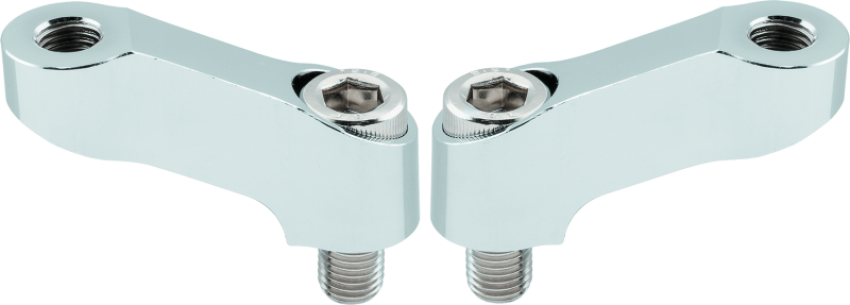 BikeMaster 152462 Mirror Extension 10mm Pair - Chrome