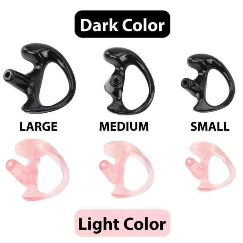 Rugged Radios EML-KIT Rubber Ear Mold Buds for Acoustic Tubes Left Ear / Light Color