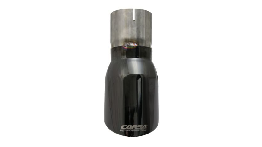 Corsa Performance TK006BLK Single 4.0in. Black PVD Pro-Series Universal Tip Kit (3.0in. Inlet-Clamp Include
