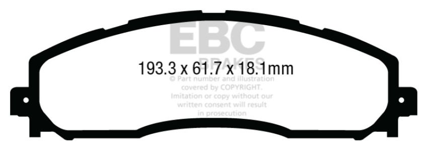 EBC Brakes DP63016 6000 Series Greenstuff Truck/SUV Brakes Disc Pads