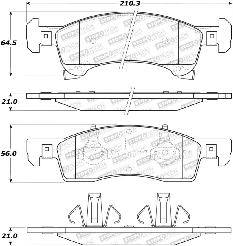 Stoptech 308.09340 Street Brake Pads