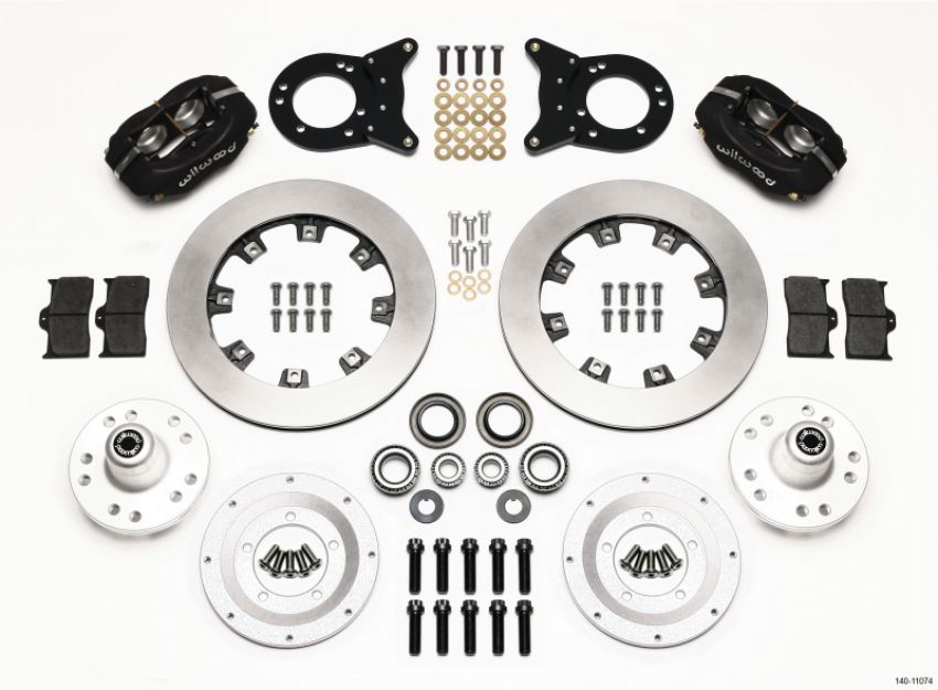 Wilwood 140-11074 Forged Dynalite Front Kit 12.19in 1970-1973 Mustang Disc & Drum Spindle