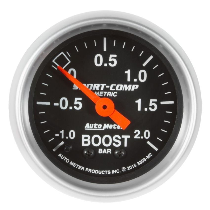 AutoMeter 3303-M2 GAUGE, VAC/BOOST, 2 1/16