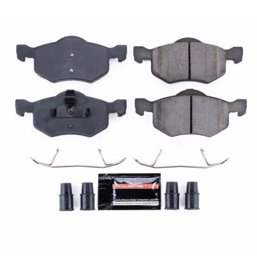 PowerStop Z23-843 PowerStop - Z23 Daily Driver Carbon-Fiber Ceramic Brake Pads with Hardware Kit