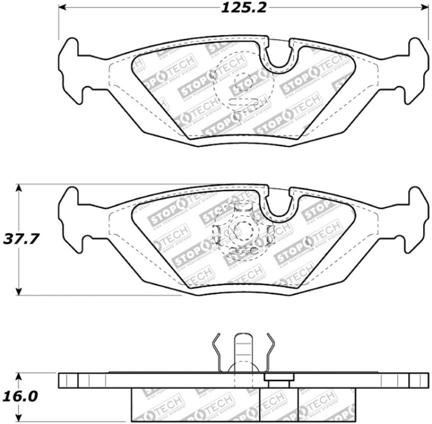 Stoptech 308.02790 Street Touring Brake Pads