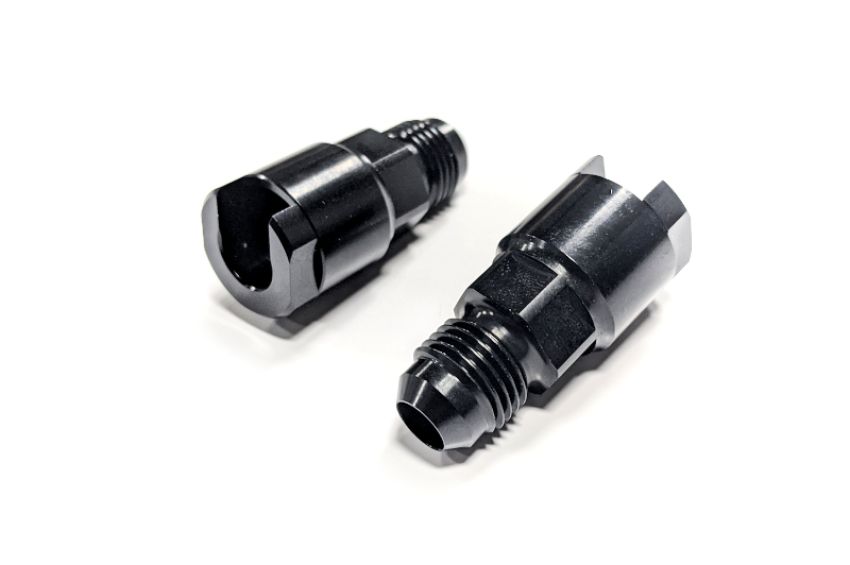 Haltech HT-011030 Flex Fuel Fittings 3/8 (GM Spring Lock) to -6AN Male w/Two Fittings