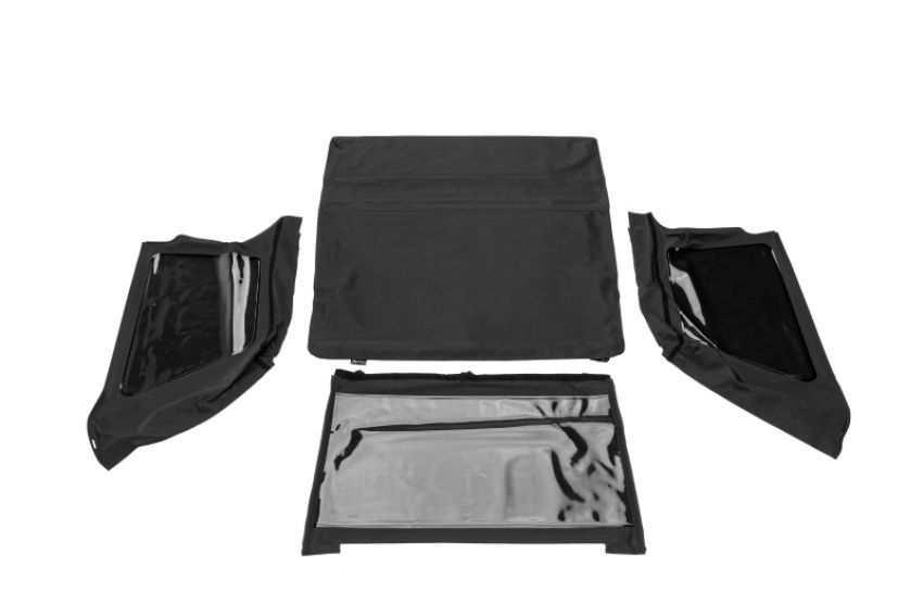 Rampage 139535 18-21 Jeep Wrangler (JL) Unlimited Frameless TrailView Fastback Soft Top Kit - Black Diamond