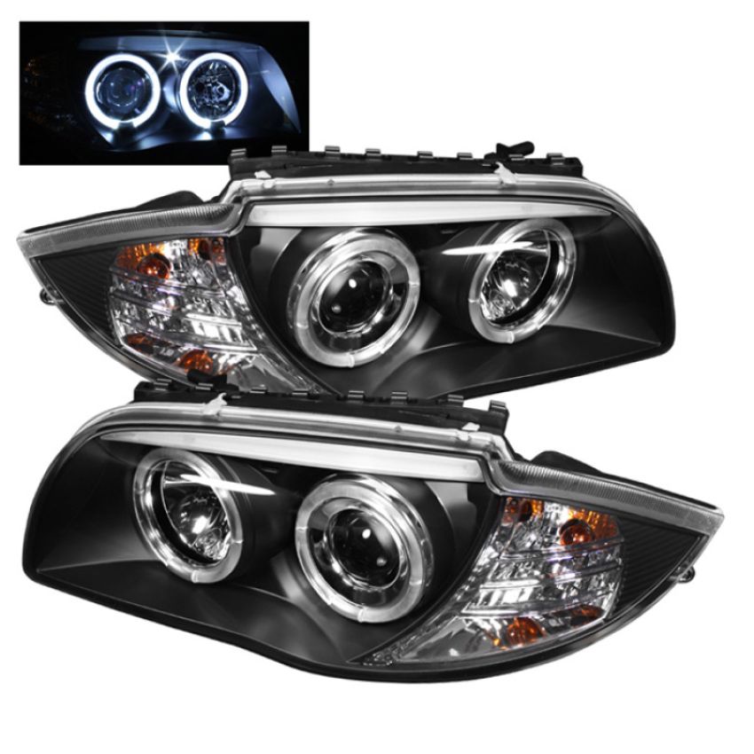 SPYDER 5008985 Projector Headlights - LED Halo - Black