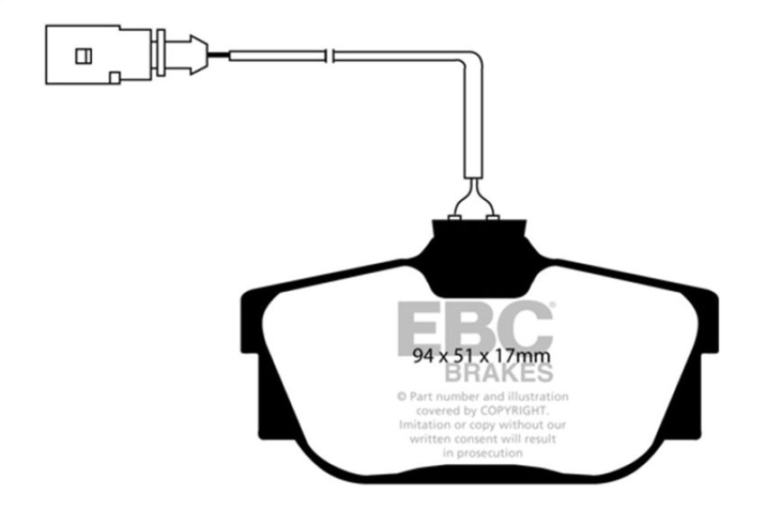 EBC Brakes DP61445 6000 Series Greenstuff Truck/SUV Brakes Disc Pads