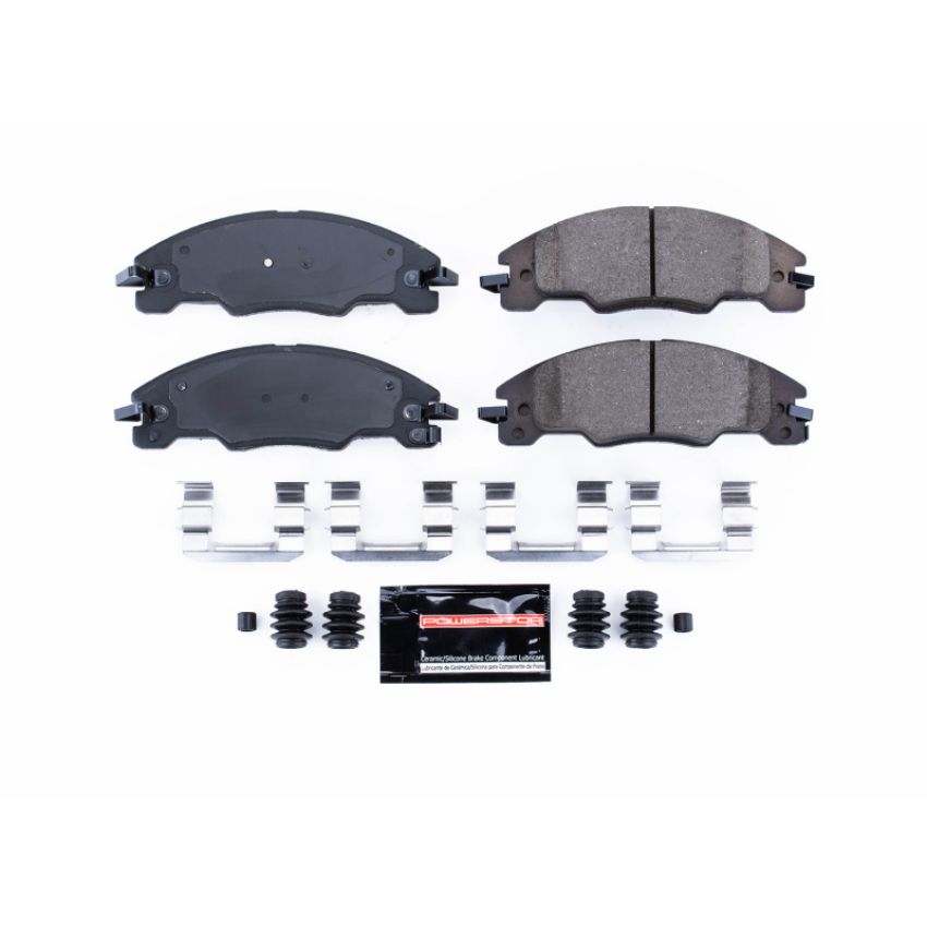 PowerStop Z23-1339 PowerStop - Z23 Daily Driver Carbon-Fiber Ceramic Brake Pads with Hardware Kit