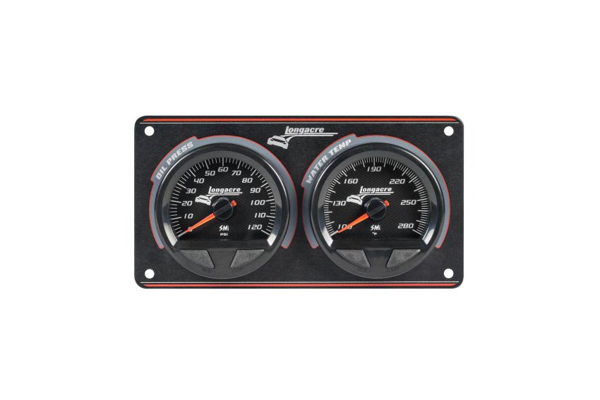 LONGACRE LON52-44560 Waterproof SMI 2 Gauge Panel OP/WT