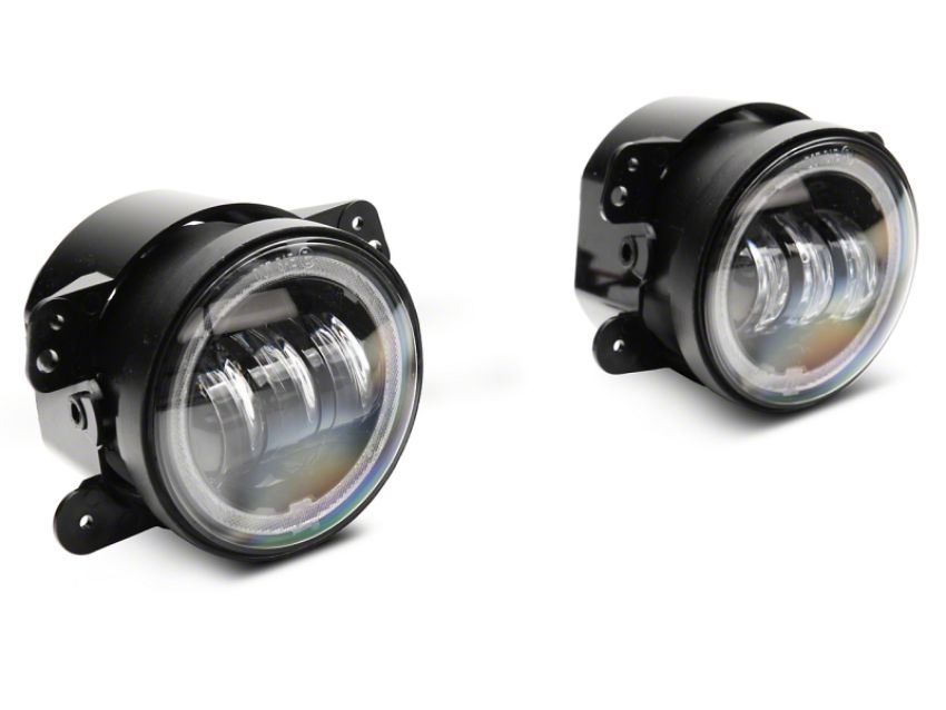 Raxiom J143371 07-18 Jeep Wrangler JK Axial Series 4-In LED Fog Lights w/ RGB Halo