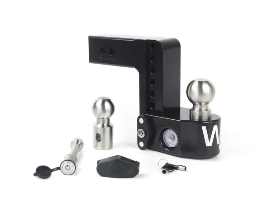Weigh Safe WS6-2.5-KA-CER-BLA 6in Drop Hitch w/Built-in Scale & 2.5in Shank (8K/18.5K GTWR) w/WS05 - Black Cerakote