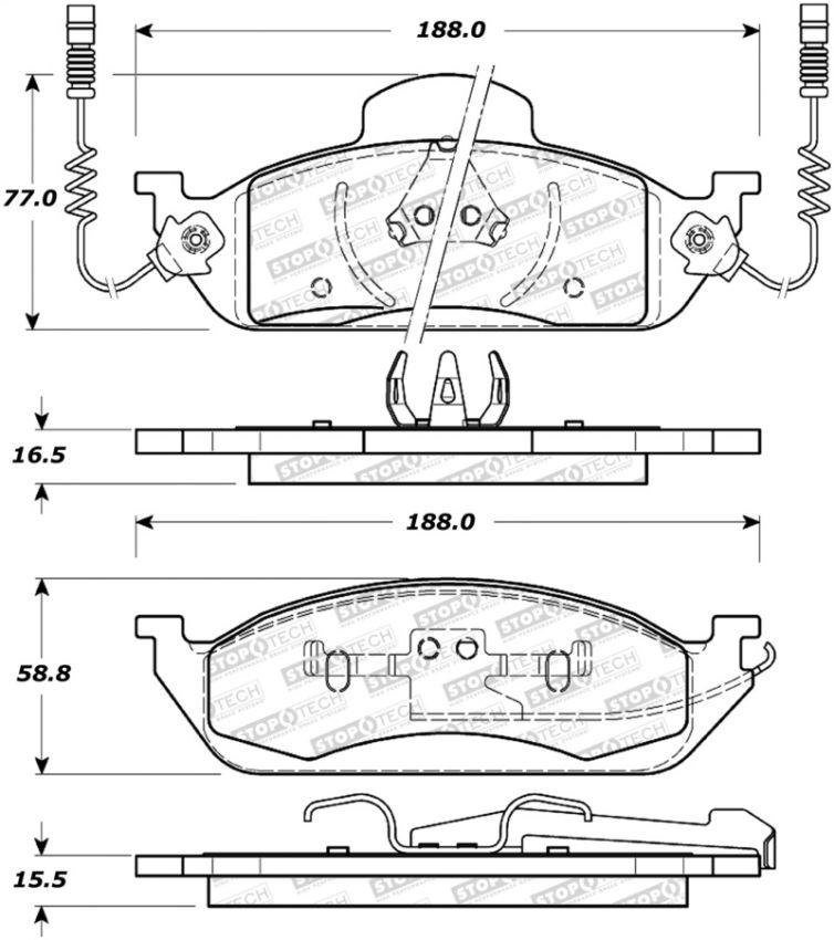 Stoptech 308.07600 Street Brake Pads