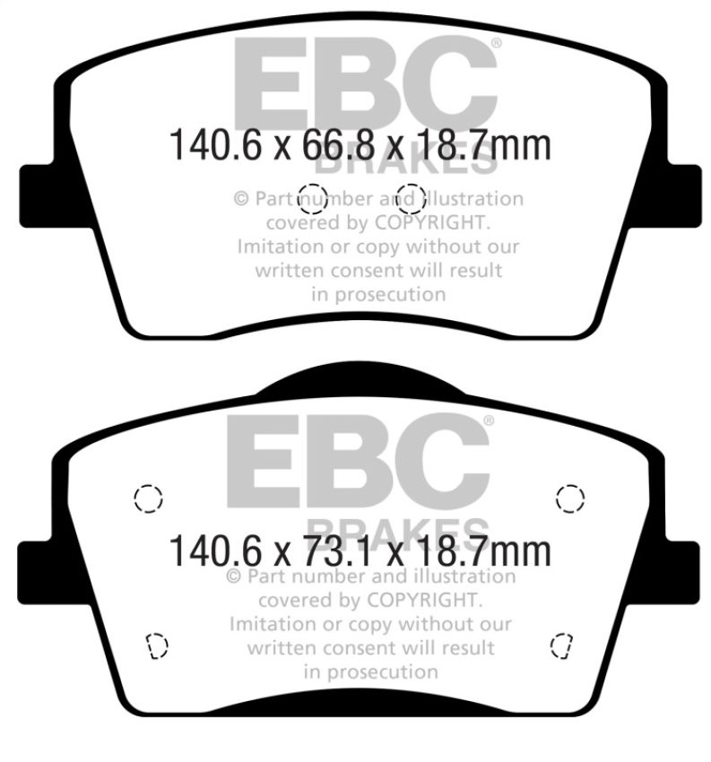 EBC Brakes DP42365R Yellowstuff Street And Track Brake Pads
