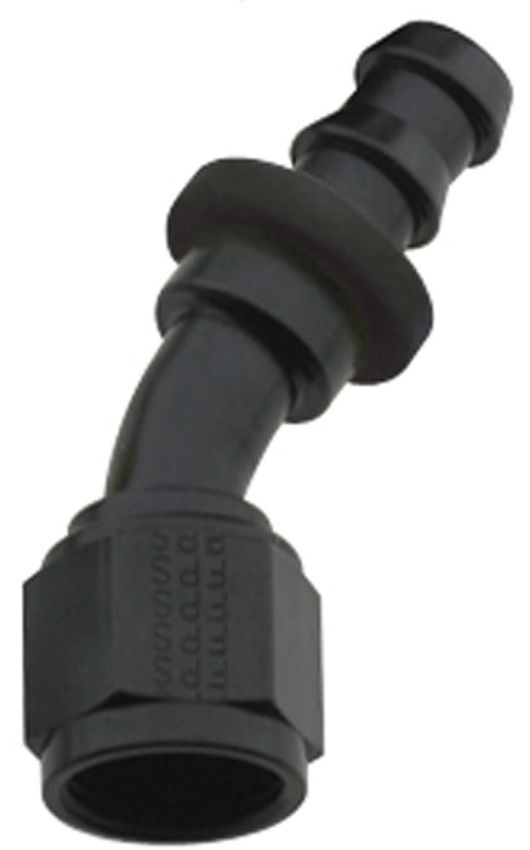FRAGOLA FRG203008-BL Hose Fitting #8 30 Deg Push Lock Black