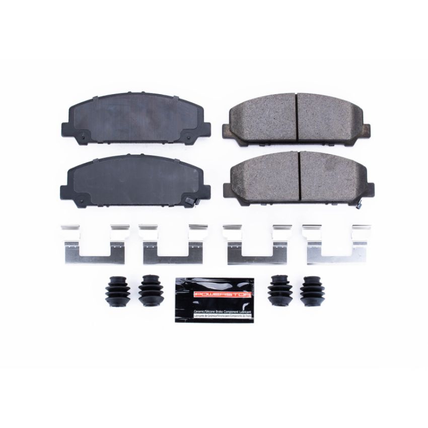 PowerStop Z23-1286 PowerStop - Z23 Daily Driver Carbon-Fiber Ceramic Brake Pads with Hardware Kit