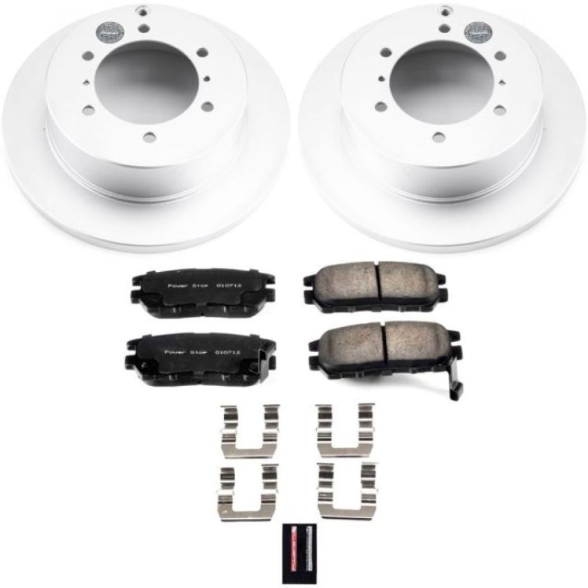 PowerStop CRK5022 Genuine Geomet Coated Rotor and Low-Dust Ceramic Brake Pad Kit