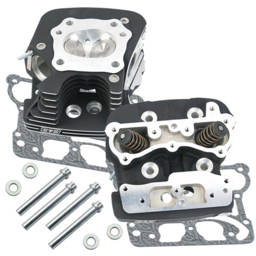 S&S Cycle 900-0251 99-05 BT Super Stock 79cc Cylinder Head Kit - Wrinkle Black