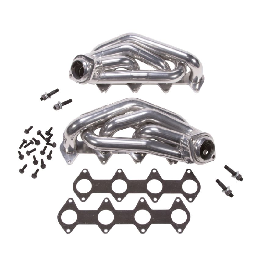 BBK Performance Parts 16120 2005-2010 MUSTANG GT 1-5/8 SHORTY TUNED LENGTH HEADERS (POLISHED SILVER CERAMIC)