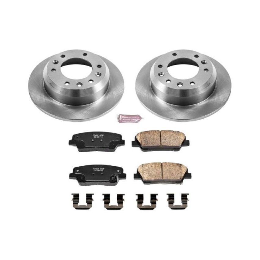 PowerStop KOE5906 OE Stock Replacement Low-Dust Ceramic Brake Pad and Rotor Kit
