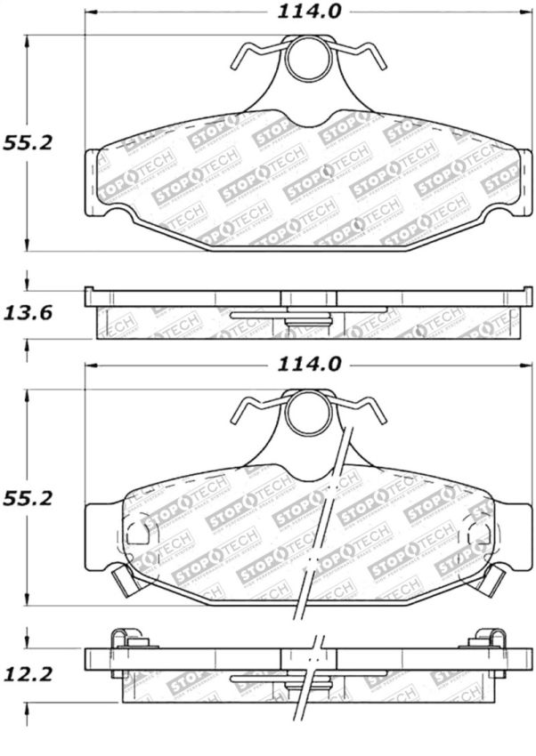 Stoptech 308.04130 Street Touring Brake Pads