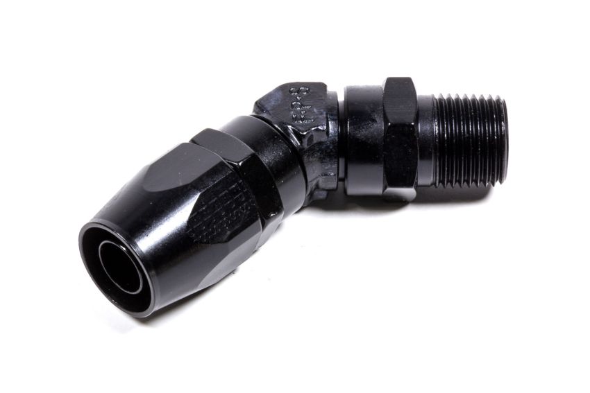 FRAGOLA FRG194510-BL #10 45 Deg  x 1/2 MPT Hose End Black