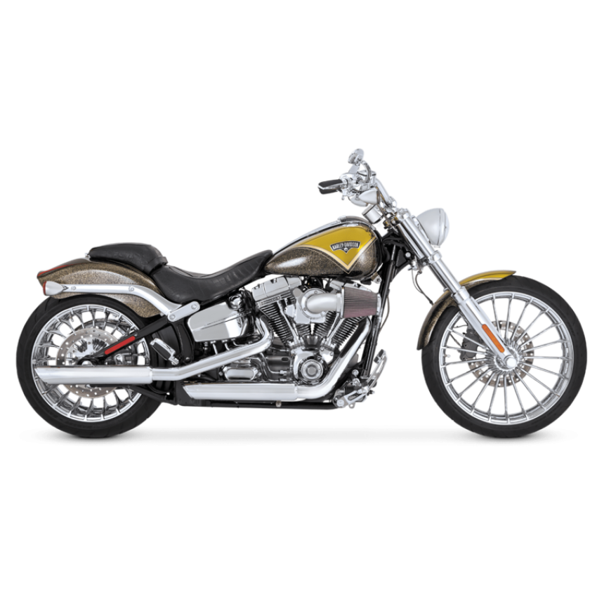 Vance and Hines 16337 Vance & Hines HD Dyna 91-17 3In Twin Slash Slip PCX Slip-On Exhaust