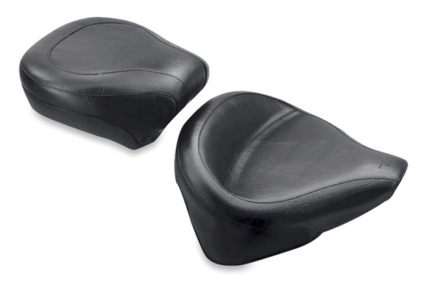 Mustang Motorcycle 75096 Mustang 84-06 Harley Standard Rear Tire Wide Touring Solo Seat - Black