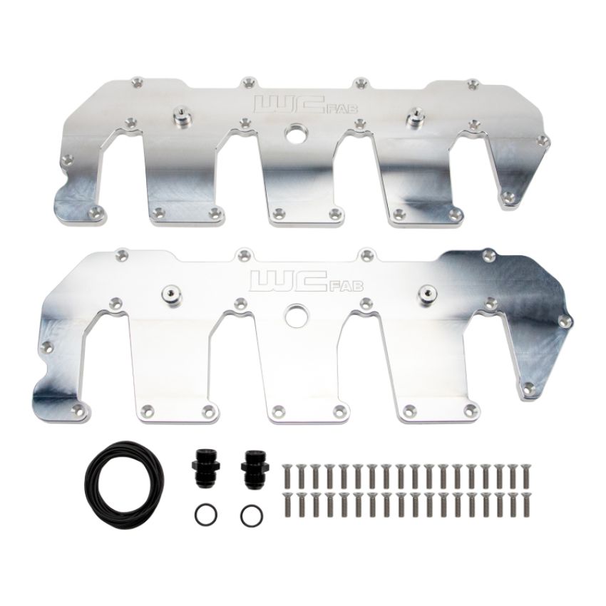 Wehrli WCF100416-RAW 11-16 Chevrolet 6.6L Duramax LML Billet Upper Valve Cover Set - Raw Aluminum