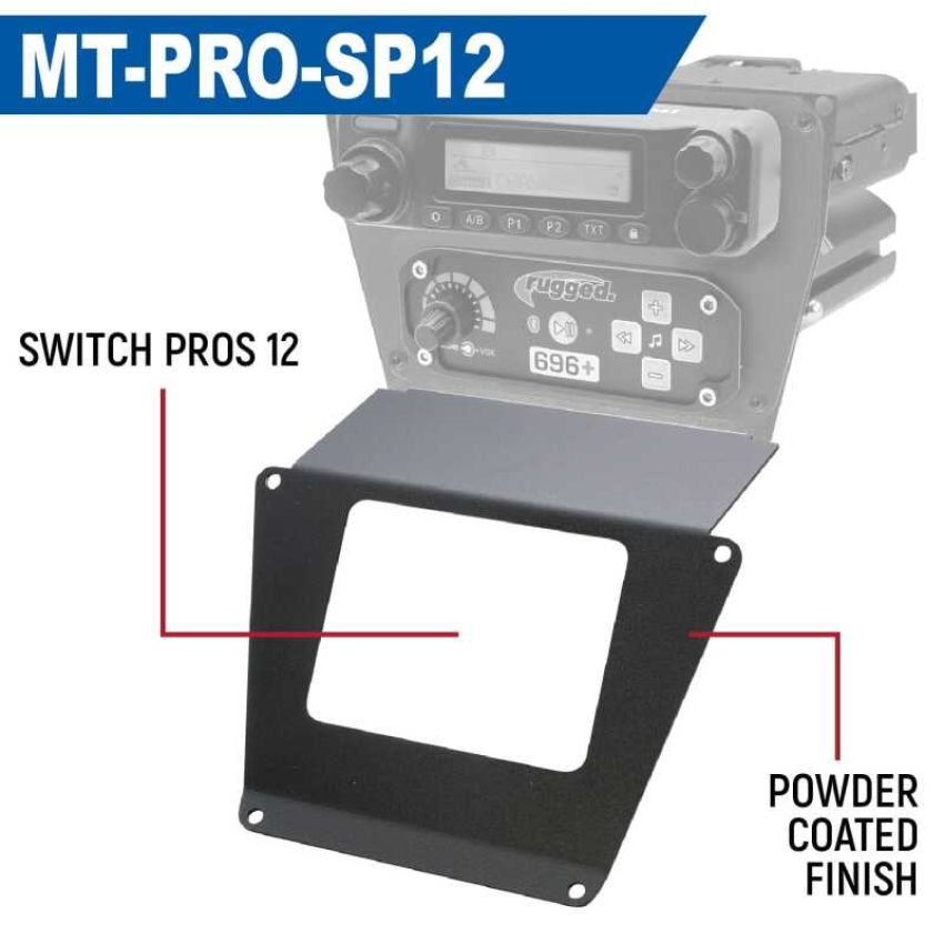 Rugged Radios MT-PRO-SPOD-B Polaris RZR PRO XP/Turbo R/PRO R Dash Mount Radio and Intercom - SPOD Switch Panel