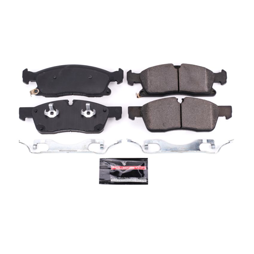 PowerStop Z23-1904A PowerStop - Z23 Daily Driver Carbon-Fiber Ceramic Brake Pads with Hardware Kit