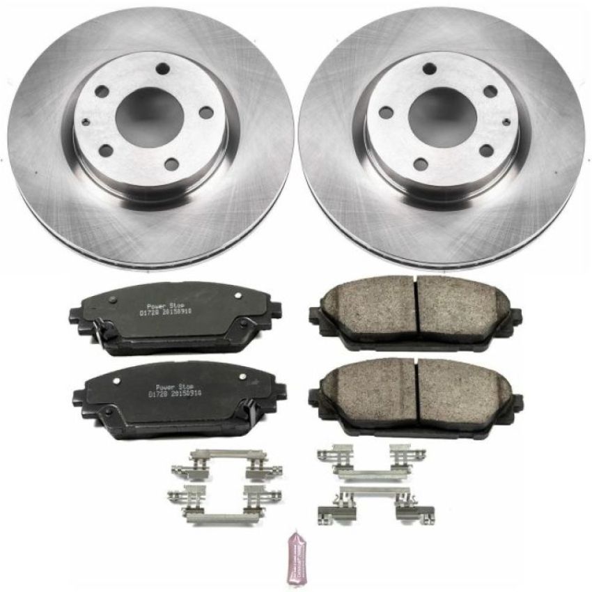 PowerStop KOE6971 OE Stock Replacement Low-Dust Ceramic Brake Pad and Rotor Kit