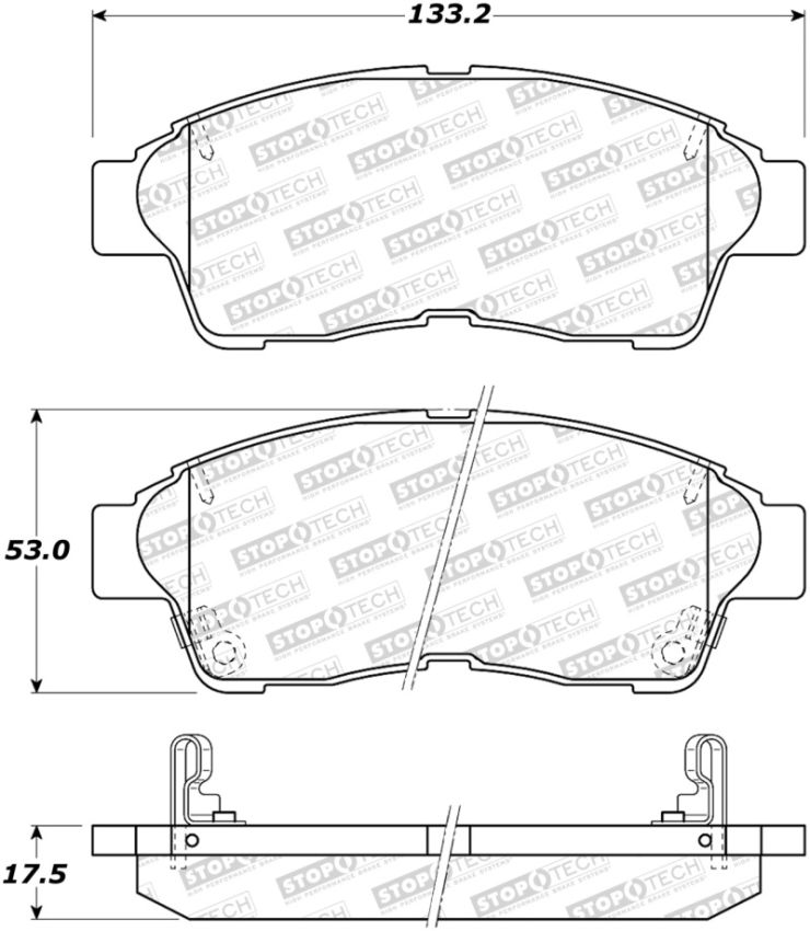 Stoptech 309.05621 Sport Brake Pads w/Shims & Hardware - Front