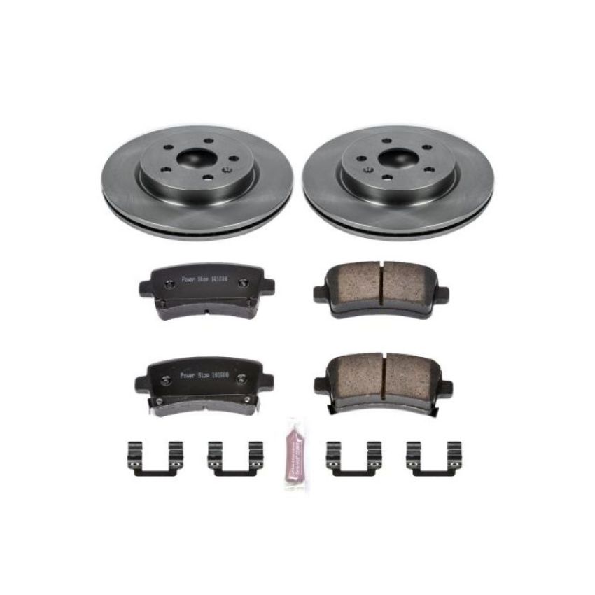 PowerStop KOE5547 OE Stock Replacement Low-Dust Ceramic Brake Pad and Rotor Kit