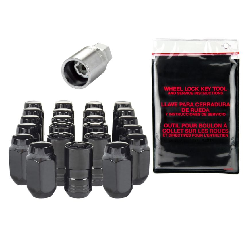 McGard (84585BK MCG 23-PC JEEP WRANGLER JL HEX INSTALL KIT M14X1.5 CONE SEAT BULGE W/5-WHL LKS, 22MM HEX, 1.639