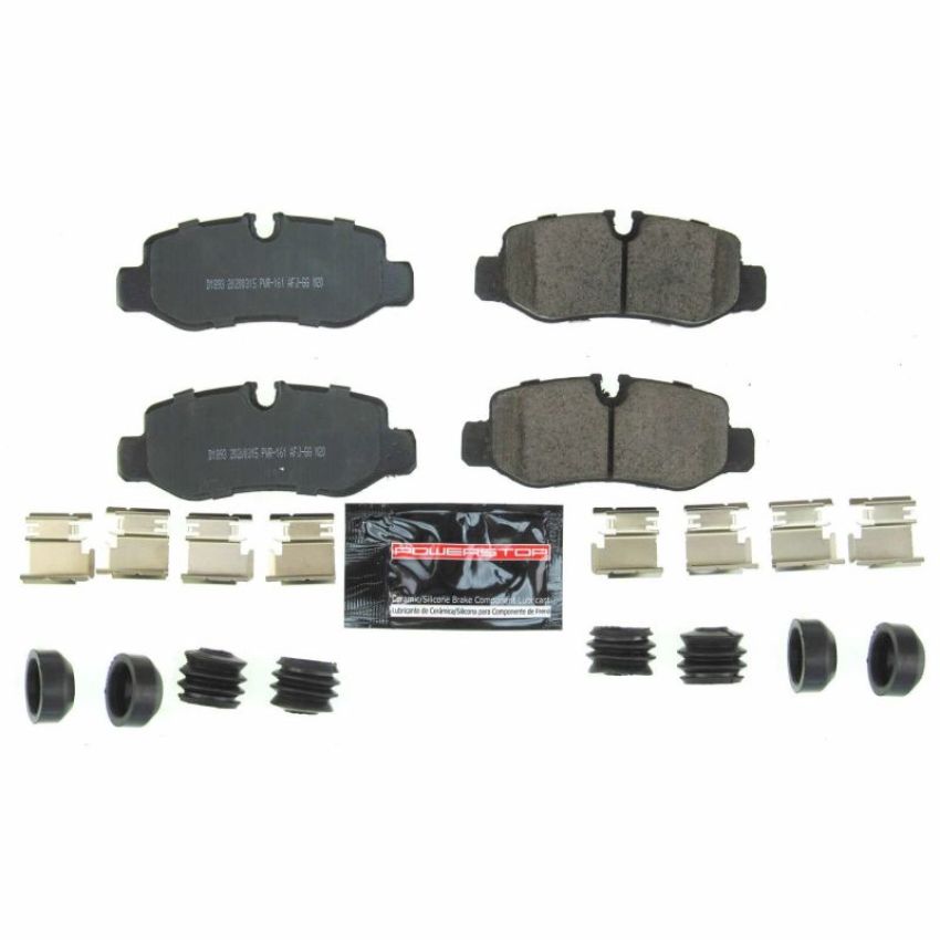 PowerStop Z23-1893 PowerStop - Z23 Daily Driver Carbon-Fiber Ceramic Brake Pads with Hardware Kit