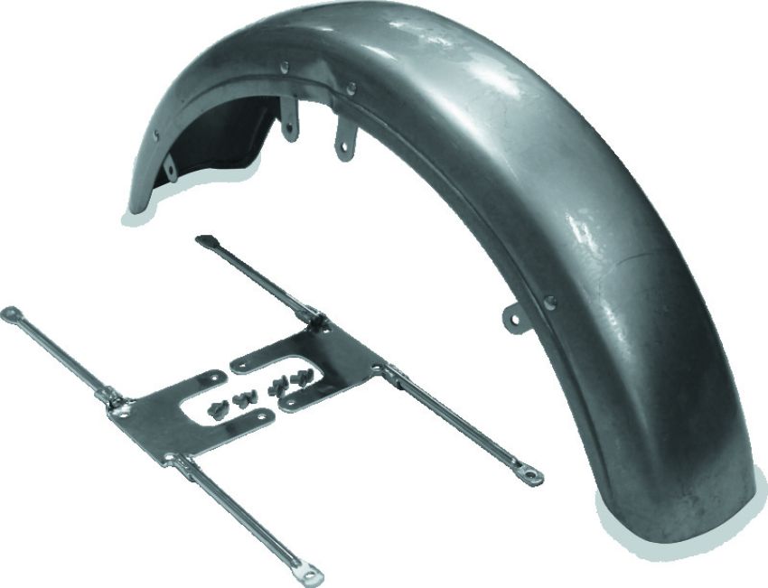 Bikers Choice 488759 73-86 FX XL 82-94 FXR Front Fender W/Chrome Brackets Replaces H-D 59007-73A 59111-74