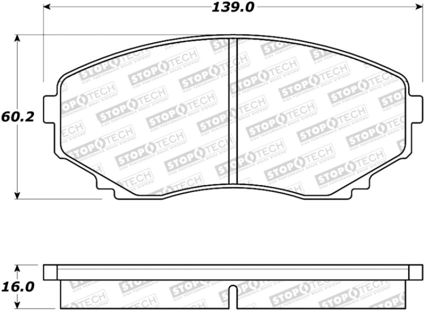 Stoptech 308.05510 Street Brake Pads - Rear