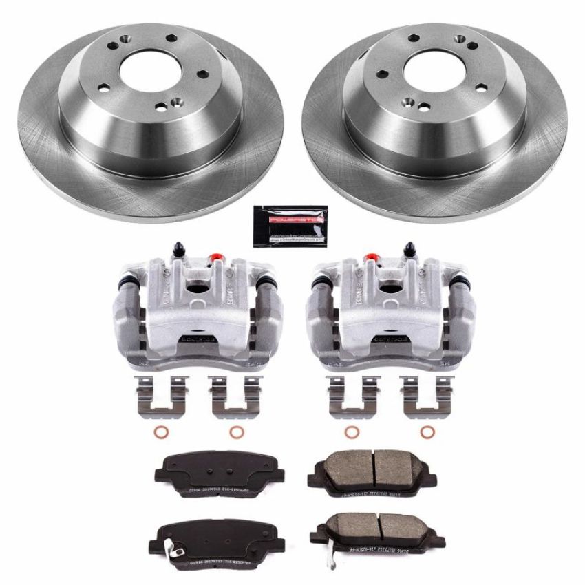 PowerStop KCOE7507 OE Stock Replacement Low-Dust Ceramic Brake Pad, Rotor and Caliper Kit