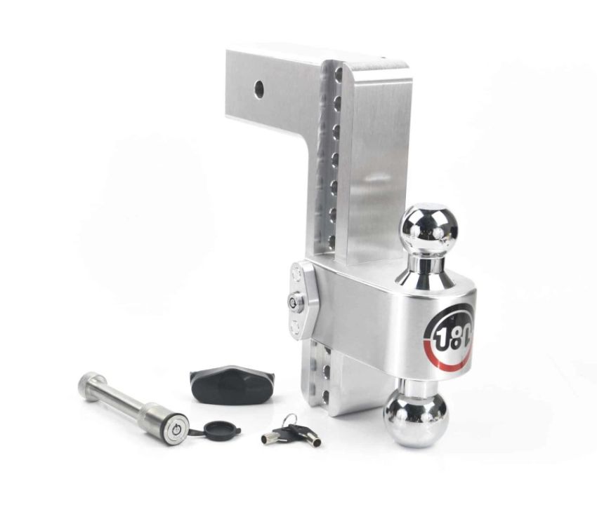 Weigh Safe CTB10-3-KA 180 Hitch 10in Drop Hitch & 3in Shank (10K/21K GTWR) w/WS05 - Aluminum