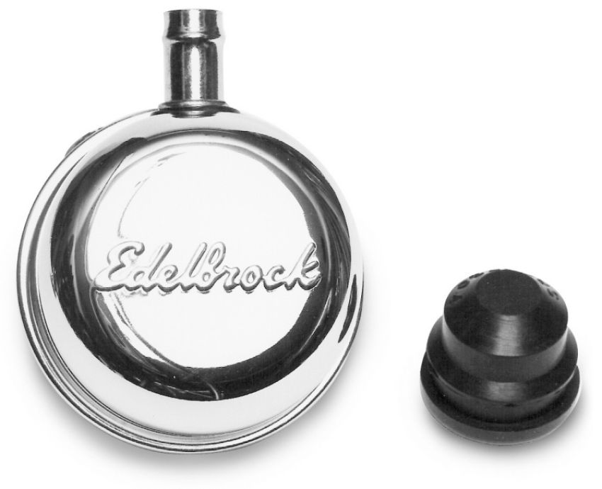 EDELBROCK EDE4410 Round Breather w/90 Deg. Nipple