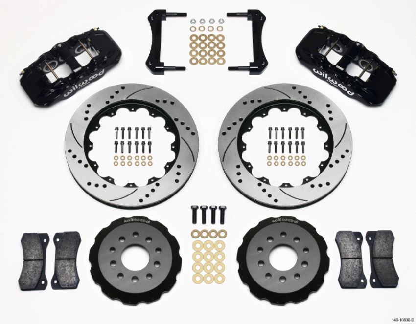 Wilwood 140-10830-D AERO6 Front Hat Kit 14.00 Drilled 2005-2014 Mustang