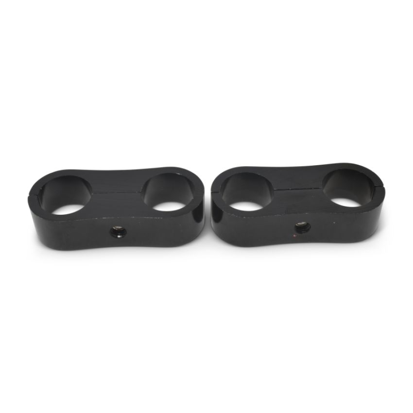 Russell 654313 Hose Separator for -8 Braided Hose - Black Anodized (2 Pack)